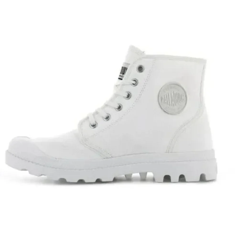 Palladium White Chunky Lug Sole Y2K High Top Vegan Combat Boots Sneakers Shoes - Picture 7 of 16